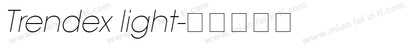 Trendex light字体转换